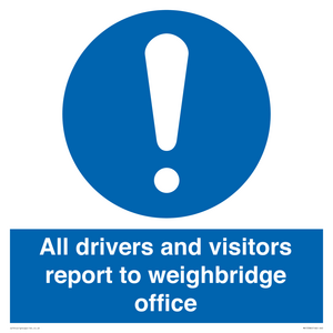 All drivers and visitors report to weighbridge office